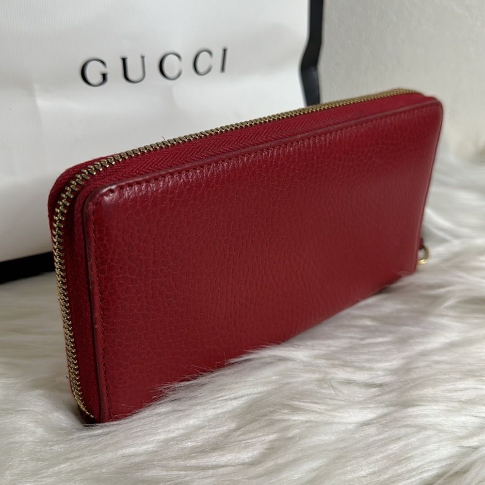 💯Authentic Gucci Marmont Zipped Around Long Wallet 🍀 - Picture 15 of 16